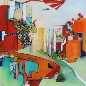 sommer in orang, 2025Öl auf Leinwand, 90 x 80 cm
