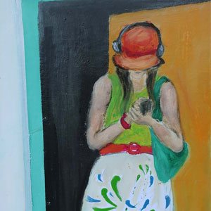 small beauty VI, 2025, &Ouml;l auf Karton, 24x18cm